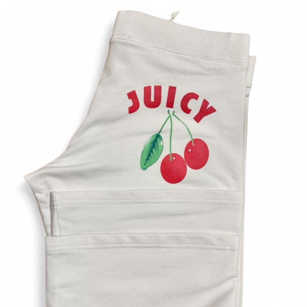 🍒VINTAGE JUICY COUTURE JUICY SWEET COUTURE CHERRY PRINT WHITE TRACKSUIT - Picture 2 of 5